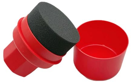 Spazzola in spugna per la cura degli pneumatici – strumento di lucidatura denso con manico e copertura – ABS + spazzola in spugna composizione (8,5 x 12 cm) – per pneumatici SUV, Cabrio e auto
