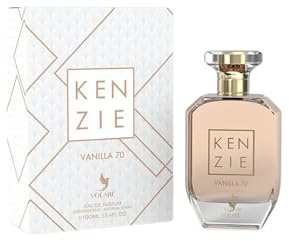 Volare KENZIE Vanilla 70 Eau de Parfum pour Femme, Fragrance Gourmande à la Vanille, Vaporisateur Natural Spray, 100 ml