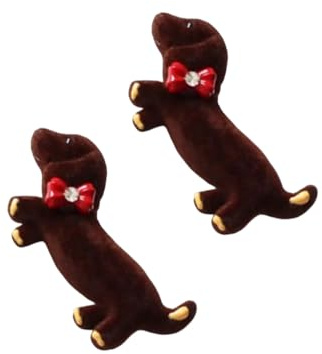 2 fermagli per capelli a forma di bassotto, comodi per adolescenti, scuola, accessori per capelli per cani, accessori antiscivolo per frangia