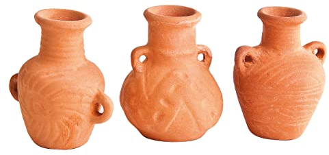 Mini-Tonvasen, 3er-Set Höhe ca. 3,4 cm.