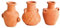 Mini-Tonvasen, 3er-Set Höhe ca. 3,4 cm.