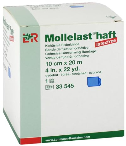 MOLLELAST haft Binden latexfrei 10 cmx20 m blau 1 St