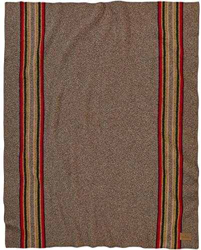 Pendleton Yakima Throw 54 x 66 - Wool Cotton, Soft and Durable Wool Throw for Home and Travel - Mineral Umber