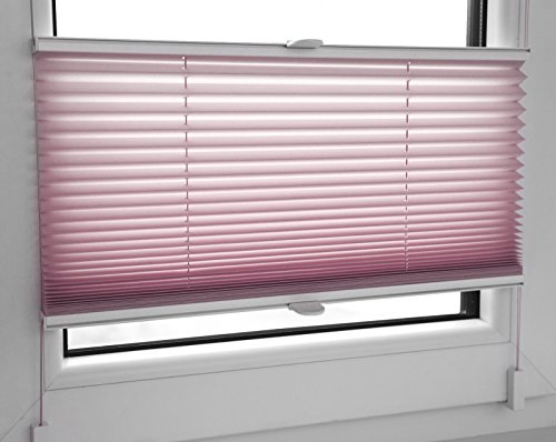 KS Handel 24 PLISSEE FALTROLLO 80x120 cm ROSA INKL. KLEMMTRÄGER Jalousie - MEGA Auswahl IM Shop - 80 Breiten - 12 Farben