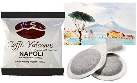 Caffè Vulcanus - Cialde compostabili ESE44 (Miscela Napoli, 150 cialde)