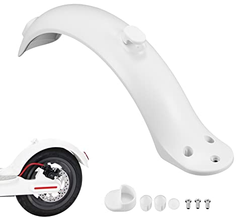 SUNJULY Parafango posteriore per scooter elettronico Xiaomi M365, montaggio ultra semplice, accessorio di ricambio con gancio, bianco