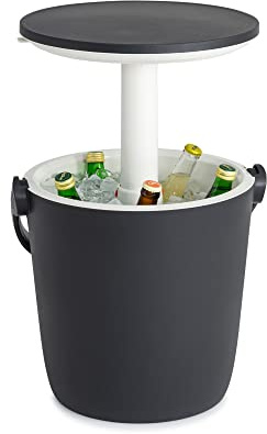 Keter Stehtisch Getränkekühler Anthrazit Beistelltisch Bistrotisch Coolbar