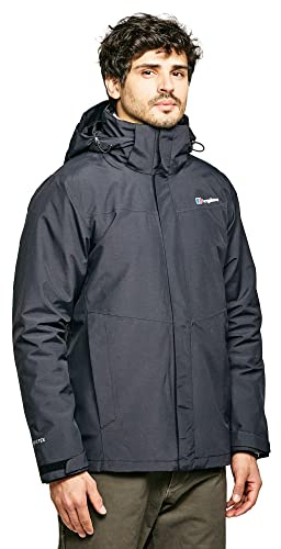 Berghaus Men’s Maitland 3-in-1 Jacket with Microfleece Midlayer, GORE-TEX Outer Shell & Adjustable Hood, Waterproof, Breathable (UK, Alpha, M, Regular, Regular, Black)