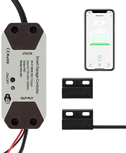 Ouvre-porte de Garage WiFi Intelligent à Distance, Contrôle D'application Tuya Smart Life, Télécommande D'application Vocale sans Fil pour Assistant Commutateur de Porte de