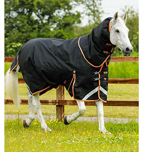 Premier Equine Outdoor-Decke für Pferde mit Nackenrolle Titan 300 g