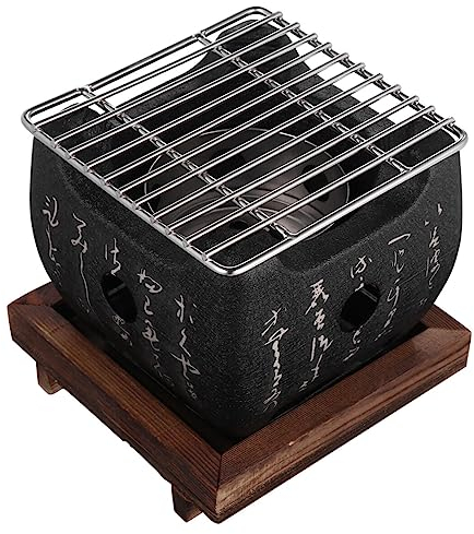 DOITOOL Griglia Fornello Grill Portatile Strumento Barbecue Giapponese Barbecue in Stile Coreano Griglie a Carbone Forno Di Cottura Allaperto Tavolo Campeggio Stufa Ad Alcool Di Legno