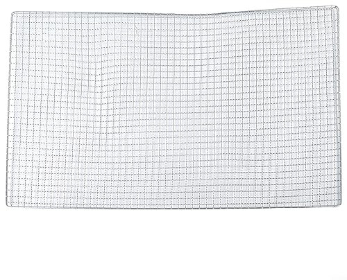 Rejilla de acero inoxidable de 45 x 30 cm para parrilla japonesa coreana, parrilla de parrilla de barbacoa para camping, barbacoa, herramienta de picnic al aire libre