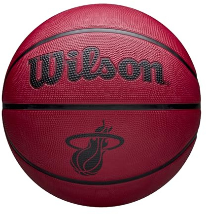 Wilson Pallone da Basket NBA Team Tribute Solid, Con Cuciture Pro, Stabilità Dell'Aria e Rivestimento Ad Alte Prestazioni, Per Giocare All'Aperto, Squadra: Milwaukee Bucks, Colore: Verde, Taglia: 5