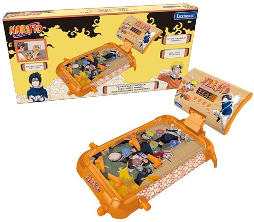 Lexibook, Naruto, elektronischer Flipper, orange, JG610NA | LCD-Bildschirm, Ton- und Lichteffekte, orange