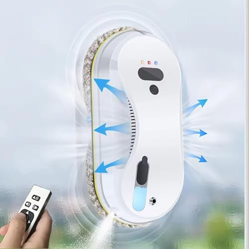 LVSEWOA Robot limpiacristales, Aspirador automático Inteligente de 5600 Pa con pulverizador de Agua automático.