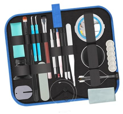 CLSSLVVBN Strumento professionale per la riparazione degli orologi con custodia per il trasporto Pratico kit di manutenzione per orologi per una comoda organizzazione degli