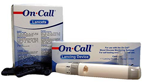 100 Sterile Lancets and Auto Lancing Device by On Call