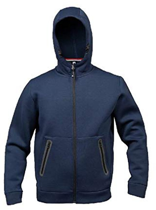 JRC 993260 Groenland Giubbino in Tessuto Scuba da Uomo Misto Poliestere Cappuccio con Coulisse Tasca a Marsupio Blu Navy (XL)