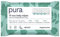 Pura Eco Friendly Baby Wipes, 99% Water, 100% Plastic Free, Biodegradable, Compostable, Vegan, Suitable for Sensitive, Eczema Prone and Newborn Skin, Vegan, 1 Pack of 60 Water Based Wet Wipes