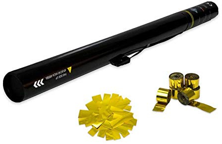 EUTOPICA Cañón Confeti + Serpentina Metalizado Eléctrico 80 cm (Dorado) | 24/48H laborables | #DeLosBuenos