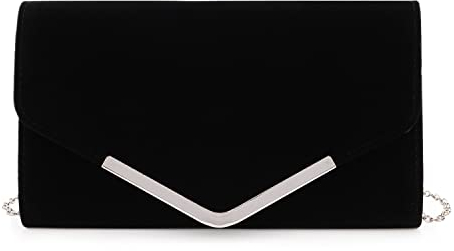 EVEOUT Abend-Clutch aus Samt für Damen Handtasche mit Kette Braut Umhängetasche für Hochzeitsfeier Abschlussball Geldbeutel