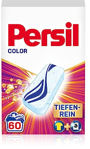 Persil Power Bars Color Waschmittel (60 Waschladungen), vordosiertes Buntwaschmittel mit biologisch abbaubarem Schutzfilm, für reine Wäsche & hygienische Frische für die Maschine