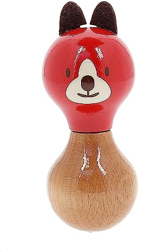 Vilac - Hochet Lucien Le Chien - Jouet d'Eveil et de Décoration en Bois Massif - 6 Personnages à Collectionner - Design Unique - pour Enfants à Partir de 1 an