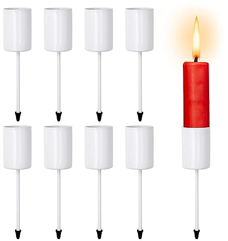 8er Set Kerzenhalter Adventskranz Stabkerzen Kerzenständer Stabkerzen Kerzenstecker Adventskranz Stabkerzenhalter für DIY Adventsgirlande Blumentopf Weihnachtsdekoration