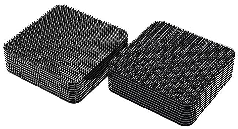 XIAOJING0 10 Paia Nastro Adesivo a Strappo biadesivo Nastro Adesivo Quadrato,Porta tappetino per auto,Nastro in Nero per Lavori di Casa, fai da te, Lavori Manuali,50 * 50mm