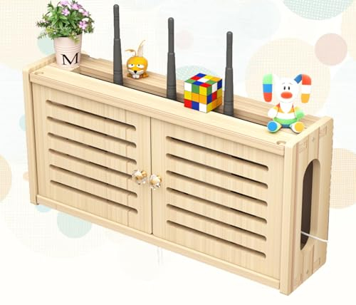 Wall Mount Storage Box Verstecken Router Box Wand Holz Steckdose Verstecken Wand Kabel Organizer Box,C-48x24cm