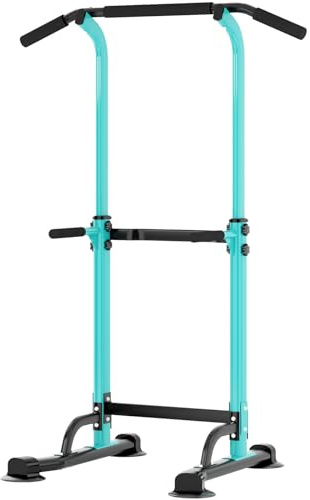 soges Power Tower Altura Barra de Tracción Ajustable Estación de Levantamiento Estación Inmersión Entrenamiento de Fuerza Multifunción, Workout Dip Station Power Tower Físico de Musculación