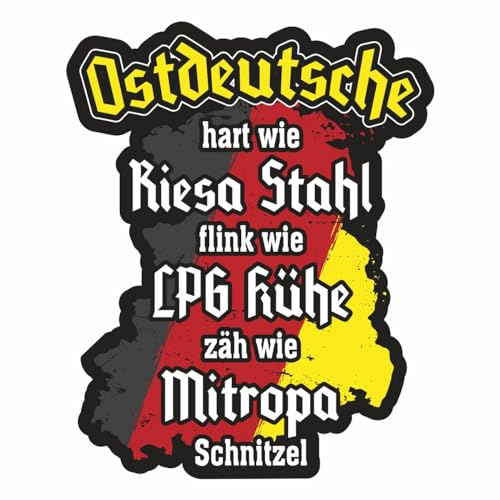 Aufkleber Ostdeutsche Sprüche Hart flink zäh (Wetterfest)