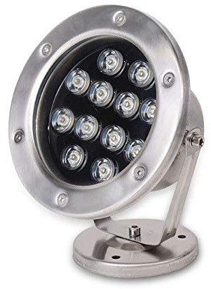 Luce LED for Laghetto Luci Della Fontana 24V Faretto Subacqueo Acciaio Inossidabile 304 IP68 Impermeabile Usato for Giardino, Stagno, Parco, Fontana, Illuminazione Della Piscina ( Colore : Bianco fred