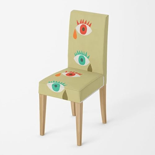 Stuhlhussen Rot Türkis Orange Stuhlhussen Schwingstühle Stretch Weiche Elasthan Stuhlbezug Waschbar Hussen für Stühle Abnehmbare Stuhlbezüge Langlebig Universal Stuhlhussen 6er Set