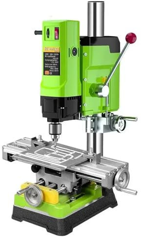 POCDOKYZ Fresatrice per Trapano da banco, Foratura da banco elettrica 1050 W, Diametro Massimo di Foratura: 16 mm, velocità del mandrino: 0-800 Giri/min, Corsa del mandrino: 60 mm,Green