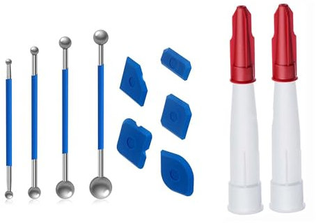 Lot de 13 outils de raclage de joints 3 en 1 - Extracteur en silicone - Lisseur de joints en silicone - Extracteur de joints en silicone - Pour salle de bain, cuisine, joints