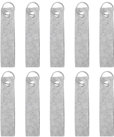 QUARKZMAN Filz Schlüsselanhänger mit Edelstahl Ring, Schlüsselanhänger | Rohlinge Bunt Beschriftbare Filzanhänger für DIY Taschen Dekoration
