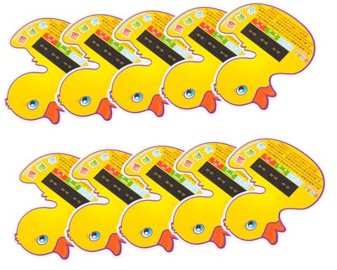 CHICAMPERA Bath Card with Instant Lcd Water Temperature Display Duck Shaped Toddler Bath Toy for Newborn Safety and Portable Time Monitor 3.62X3.35 Inch