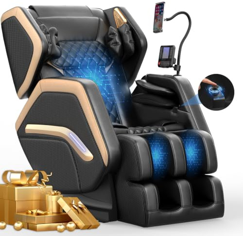 NAGLIFOR 2026 Massage Chair, Full Body Massage Chair, 14 Massage Rollers, Back & Leg Heating, Back Massage, 8 Airbags, Mobile Controller, Bluetooth Speaker for Family, Friends & Office Use
