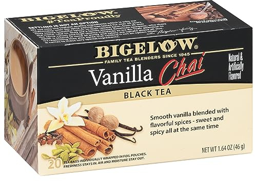 Bigelow Vanilla Chai Tea Bags - 20 Tea bags, 1.64 Ounce