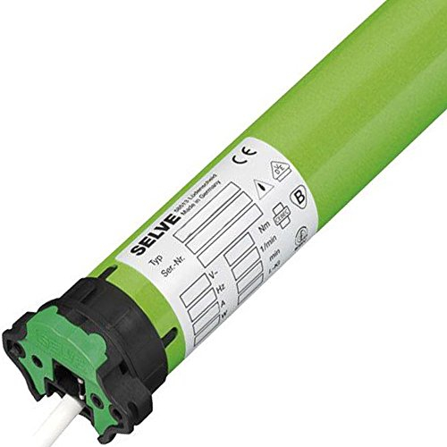 Selve SEL-PLUS Rolladenmotor, Rohrmotor mit elektr. Endlageneinstellung inkl. Einbruchschutz durch 3 Hochschiebesicherungen, Motorlager, Anschlusskabel und SW 60 Adapter/Mitnehmer. (SEL-PLUS 2/30)