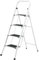 MERCATOOLS | Tabouret échelle métallique Pliable | 4 marches | Hauteur Max 95,2 cm | Poids Maximum 150 kg | en 14183