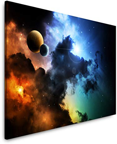 Paul Sinus Art Weltall und Planeten 40 x 60 cm Inspirierende Fotokunst in Museums-Qualität für Ihr Zuhause als Wandbild auf Leinwand in