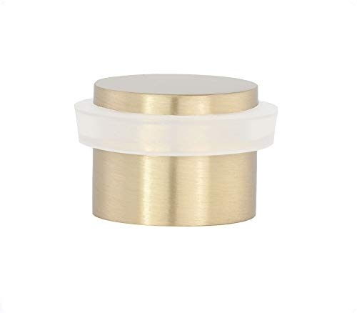 Självhäftande dörrstopp | 24 x 20 mm | gummi vit | mässing finish matt | mod. I-191/24-B| EVI Herrajes