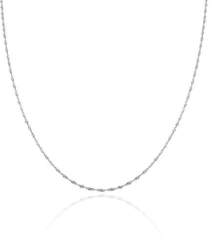 GD GOOD.designs cadena de plata damas 925 sin colgante (1,3mm) cadena de plata en diferentes longitudes (60)