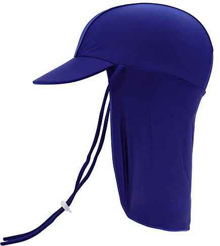 MK MATT KEELY Solhatt för flickor, pojkar, 1–10 år, barnhatt, UPF 50+, med justerbara hakband, Marin, One Size