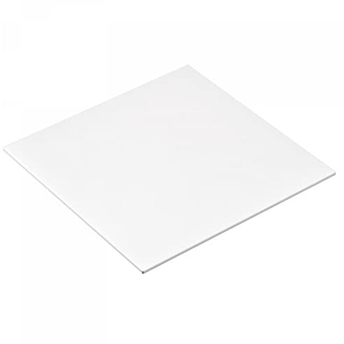 sourcing map PMMA Acrylplatten Farbig Undurchsichtig für Glas DIY Malen Basteln 6 x 6 Zoll Weiß