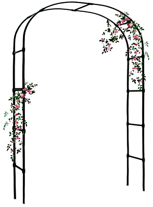 AEMIN Rosenbögen Aus Metall | Gartenbogen | Torbogen Für Kletterpflanzen | Wetterbeständig Rankbogen | Langlebiger Garten Pavillon Aus Eisen | Pergola Gartenlaube | Rankhilfe | Spalier |