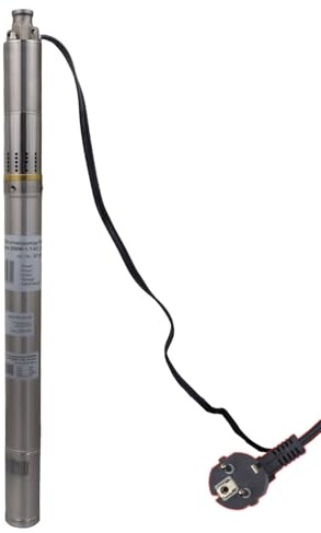 Agora-Tec® 2 Zoll Tiefbrunnenpumpe 200W-screw 30m Kabel | Schraubenpumpe sandresistent | 900l/h Fördermenge | 55m Förderhöhe | 5,5 bar | Ø 50,6mm | ½ IG |