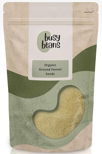 Organic Ground Fennel Seeds - Certified Organic - by Busy Beans Organic (250g)